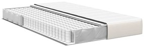 vidaXL Στρώμα Κρεβατιού με στρώμα Κρεμ 120 x 200 cm ύφασμα