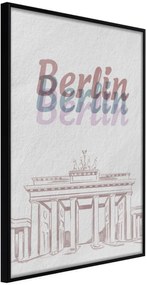 Αφίσα - Pastel Berlin - 40x60 - Μαύρο - Χωρίς πασπαρτού