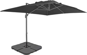 vidaXL Ομπρέλα Κήπου Ανθρακί με Φορητή Βάση