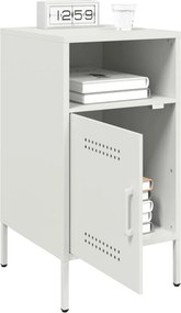 vidaXL Κομοδίνο Λευκό 36x39x68 εκ. από Χάλυβα