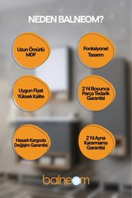 Stewehome Μπάνιο ντουλάπι με νιπτήρα καθρέφτη και ψηλό ντουλάπι από mdf Γκρι 100x45x51 cm