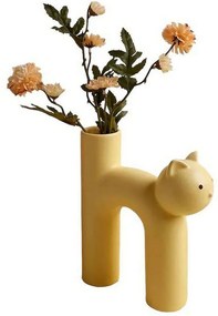 Βάζο 963DNL1194 22x8x23cm Yellow Aberto Design Ceramic