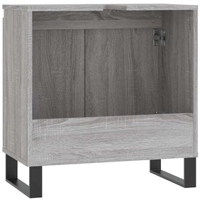 vidaXL Ντουλάπι Μπάνιου Γκρι Sonoma 58 x 33 x 60 εκ. από Επεξεργ. Ξύλο