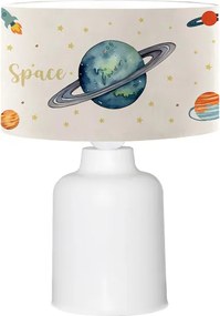 Παιδικό επιτραπέζιο φωτιστικό Saturn pakoworld πολύχρωμο-λευκό Φ24x32εκ