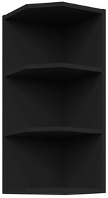Κρεμαστό ντουλάπι γωνιακό με ράφια Arianna 30 G 72 ZAK-Μαύρο