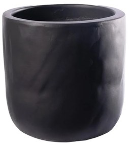 Supergreens Γλάστρα Τσιμεντένια Στρογγυλή "Gaze" Μαύρη 38x38x38 εκ.