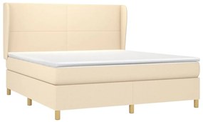 ΚΡΕΒΑΤΙ BOXSPRING ΜΕ ΣΤΡΩΜΑ ΚΡΕΜ 160X200 ΕΚ. ΥΦΑΣΜΑΤΙΝΟ 3128378