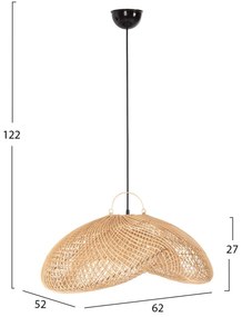 ΦΩΤΙΣΤΙΚΟ ΟΡΟΦΗΣ ΚΡΕΜΑΣΤΟ HM7862 RATTAN ΣΕ ΦΥΣΙΚΟ ΧΡΩΜΑ 62x52x122Υεκ.
