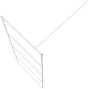 Διαχωριστικό Ντουζιέρας Λευκό 80 x 195 εκ. από Γυαλί ESG - Λευκό