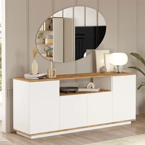 Μπουφές Placefol pakoworld μελαμίνης λευκό-φυσικό 180x44.5x75εκ (1 τεμάχια)