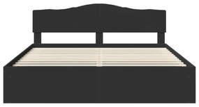 vidaXL Σκελετός Κρεβατιού Μαύρο 200 x 200 cm Στερεά ξυλεία πεύκου