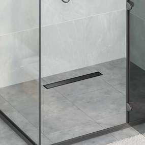 vidaXL Σιφόνι ντους 2-σε-1 με 360° σιφόνι Μαύρο 50 cm