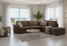 Γωνιακός καναπές Must-Αριστερή-275φ 210β εκ.-Σοκολατί