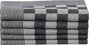 vidaXL Σετ Πετσετών 10 Τεμαχίων Μαύρο και Λευκό Βαμβακερές