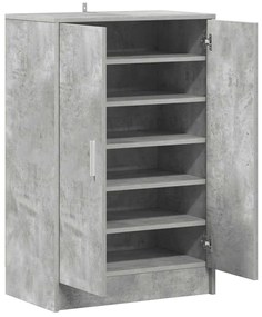 vidaXL Παπουτσοθήκη Γκρι Σκυροδέματος 60 x 35 x 92 εκ. από Επεξ. Ξύλο