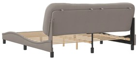 vidaXL Σκελετός Κρεβατιού Χωρίς Στρώμα Taupe 180x200 εκ. Υφασμάτινο