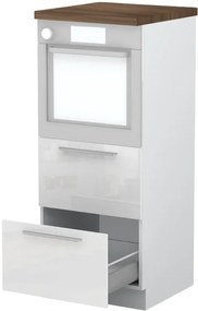 Επιδαπέδιο ντουλάπι φούρνου ψηλό Raval K14-60-2MB-Λευκό - Λευκό γυαλιστερό - 60.00Χ60.00Χ148.00cm