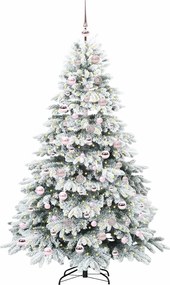 vidaXL Τεχνητό Χριστουγεννιάτικο Δέντρο Λευκό 180 cm ΠΕ και PVC