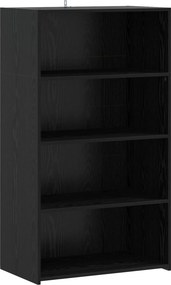 vidaXL Highboard Μαύρη Δρυς 70 x 41 x 124 εκ. Επεξεργασμένο Ξύλο