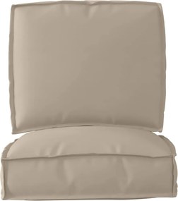 vidaXL Σετ Μαξιλαριών Πάγου 2 pcs Taupe Ύφασμα Όξφορντ