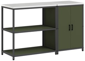 vidaXL Σετ Αποθήκευσης Κουζίνας 2 pcs Ελιά Πράσινη 150 x 50 x 92 εκ.