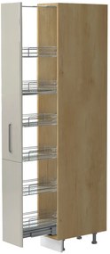 Επιδαπέδιο ντουλάπι ψηλό Modena K21-30-1KZ-Δρυς - Γκρι ανοιχτό - 30.00Χ60.00Χ216.00cm
