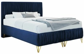 Κρεβάτι Logan 112, Διπλό, Μπλε, 180x200, Ταπισερί, Τάβλες για Κρεβάτι, 180x209x120cm, 159 kg, Στρώμα: Ναι | Epipla1.gr