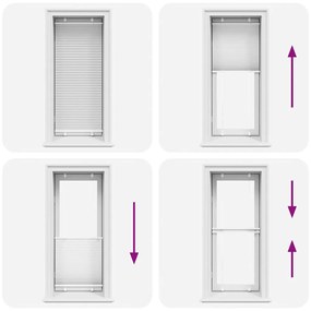Πλισέ περσίδα Λευκό 60x100 cm Πλάτος υφάσματος 59,4 cm 4015475