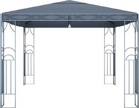 vidaXL Κιόσκι με Φωτάκια LED Ανθρακί 400 x 300 εκ.