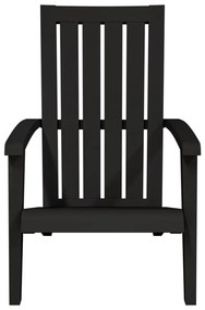 Καρέκλες Κήπου Adirondack 2 τεμ. Μαύρες από Πολυπροπυλένιο - Μαύρο
