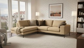 Γωνιακός καναπές Senso-Δεξιά-250φ 180β εκ.-Sand