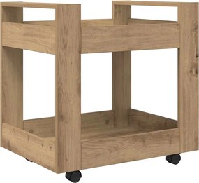 vidaXL Τροχήλατο Γραφείο Artisan Oak 60 x 45 x 60 εκ