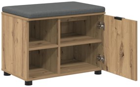 vidaXL Παγκάκι Χαλωρίου με μαξιλάρι Τεχνίτικη Δρυς 60 x 38 x 46 εκ