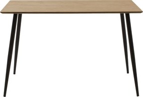 Τραπέζι Cuba pakoworld MDF sonoma-μαύρο 120x70x76εκ