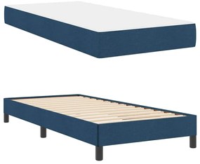 vidaXL Κρεβάτι με ελατήρια Άλλο Μπλε 90 x 190 cm ύφασμα