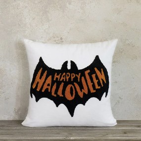 Μαξιλάρι Διακοσμητικό (Με Γέμιση) Happy Halloween White-Black Nima 40Χ40 100% Cotton