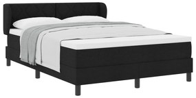 vidaXL Κρεβάτι με Στρώμα Μαύρο 140x200 εκ. Ύφασμα