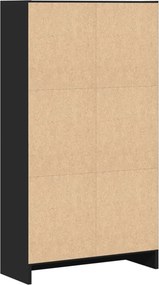 vidaXL Βιβλιοθήκη Μαύρη 60x24x109 εκ. από Επεξεργασμένο Ξύλο