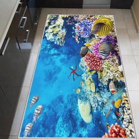 Χαλάκι Κουζίνας Wookece166 945HFT1167 Blue-Multi Conceptum Hypnose 60X100 Πολυέστερ