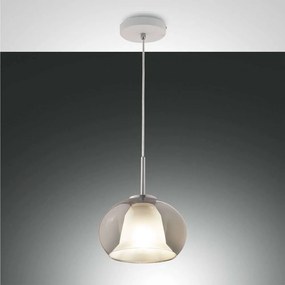 Φωτιστικό Οροφής Bretagna 3599-40-126 Transparent Grey Fabas Luce Μέταλλο,Γυαλί