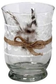 Κηροπήγιο Για Ρεσώ Φτερό UNA218K4 Λευκό 11x9x9cm Espiel Glass