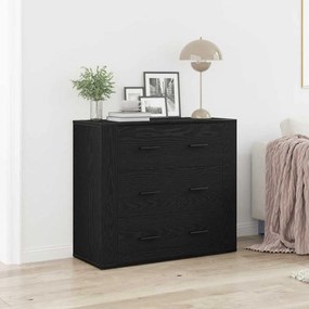 vidaXL Μπουφές Μαύρο Δρυς 33x80x70 εκ. Κατασκευασμένο ξύλο