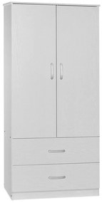 Ντουλάπα Δίφυλλη Zelia 79x42x180cm White Δίφυλλη