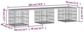 ΠΑΓΚΑΚΙ ΚΗΠΟΥ ΣΥΡΜΑΤΟΚΙΒΩΤΙΟ 203X44X42 ΕΚ. ΕΜΠΟΤ. ΞΥΛΟ ΠΕΥΚΟΥ 834343