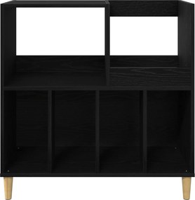 vidaXL Βάση πικάπ Μαύρη Δρυς 82 x 39,5 x 82,5 εκ Επεξεργασμένο Ξύλο