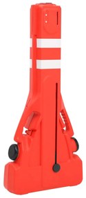 vidaXL Μπάρα Σήμανσης Πτυσσόμενη Κόκκινη 210 x 50 x 105 εκ.