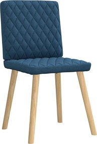 vidaXL Καρέκλες Τραπεζαρίας 4 τεμ. Μπλε Υφασμάτινες