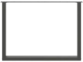 vidaXL Πόδια Τραπεζαρίας σε Σχήμα U 3 τεμ. Ανθρακί 100x(72-73) εκ. Ατσάλι