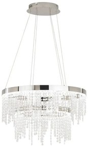 Φωτιστικό Οροφής 39281 Antelao Led Ø610 Κρύσταλλο Chrome Eglo Metal, Glass