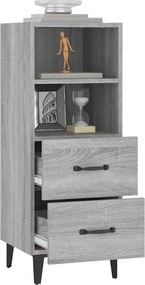 vidaXL Ντουλάπι Γκρι Sonoma 34,5x34x90 εκ. από Επεξεργασμένο Ξύλο